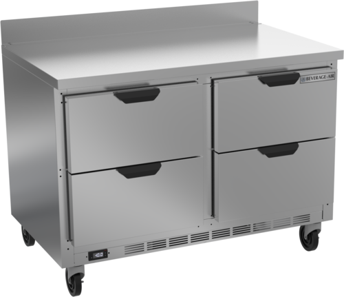 Beverage Air WTFD48AHC-4 Worktop Freezer Two Section 48 Inch 11.44 cu ft Stainless Steel Drawers Made in USA