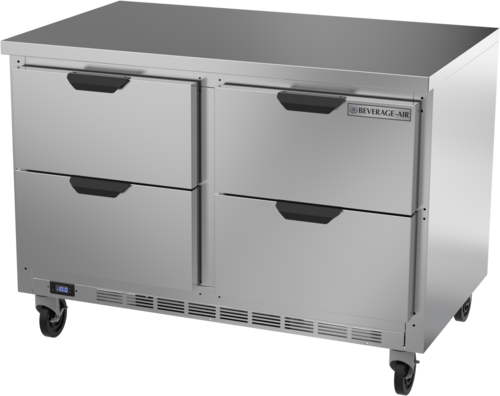Beverage Air WTFD48AHC4FLT Worktop Freezer Two Section 48 Inch 1104 Cu Ft Stainless Steel Drawers