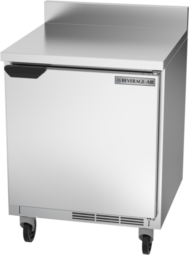 Beverage Air WTR27HC-FIP Worktop Refrigerator One Section 27 Inch 5.25 Cu Ft Solid Door Stainless Steel
