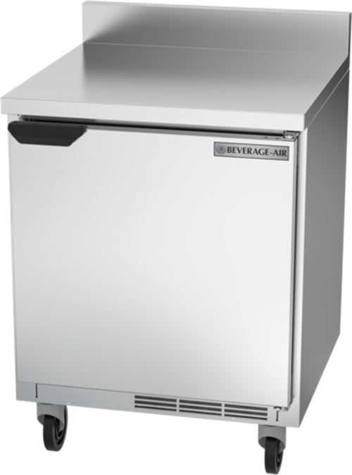 Beverage Air WTR27HC-FIP Worktop Refrigerator One Section 27 Inch 5.25 Cu Ft Solid Door Stainless Steel