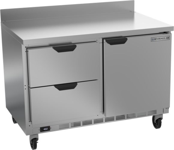 Beverage Air WTFD48AHC-2 Worktop Freezer Two Section 48 Inch 11 Cu Ft Stainless Steel Made in USA