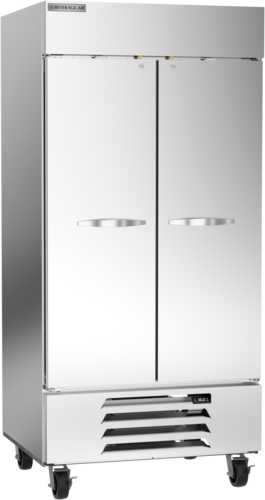 Beverage Air HBR35HC-1 Horizon Series Refrigerator Two Section Reach In 35 Cu Ft Stainless Steel