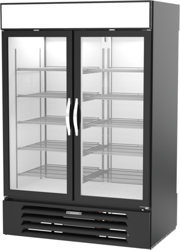 Beverage Air MMR49HC-1-B-PT MarketMax Refrigerated Pass-thru Merchandiser Two-Section 48 Cu Ft Capacity