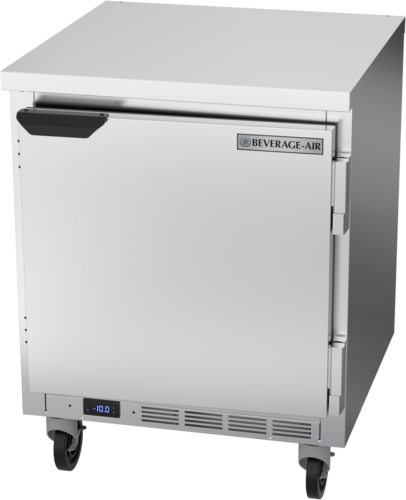 Beverage Air WTF27HC-FLT Worktop Freezer One Section 27 Inch 5.24 Cu Ft Capacity Solid Door Stainless Steel