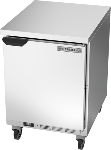 Beverage Air WTF24AHC-FLT Worktop Freezer One Section 24 Inch 49 Cu Ft Solid Door Stainless Steel