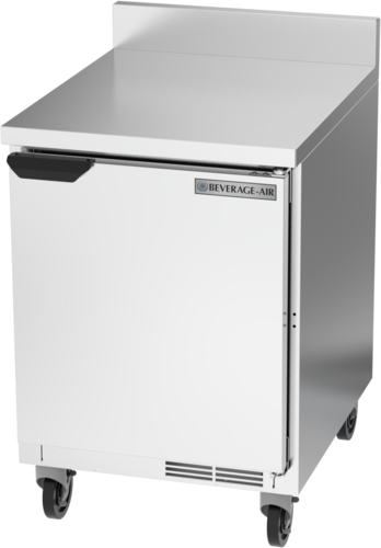 Beverage Air WTR24AHC-FIP Worktop Refrigerator 24 inch One Section 5.16 cu ft Solid Door Stainless Steel