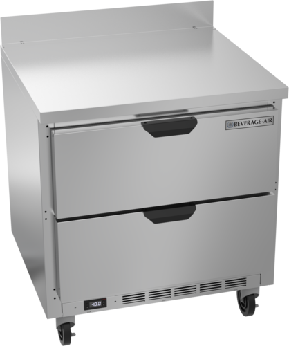 Beverage Air WTFD32AHC-2 Worktop Freezer One Section 32 Inch 72 Cu Ft Stainless Steel Drawers Automatic Defrost