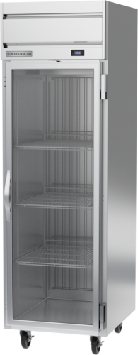 Beverage Air HRS1HC-1G Horizon Series Refrigerator Reach In One Section 22.28 Cu Ft Glass Door Stainless Steel