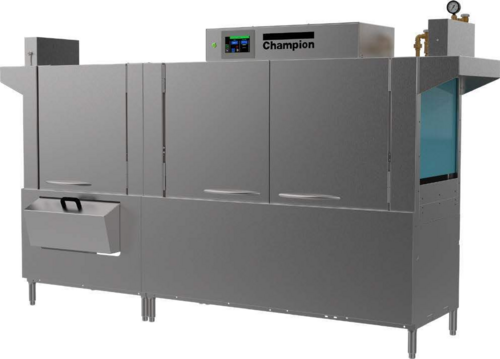 Champion 100 PRO 64W Two Tank Rack Conveyor Dishwasher with Pre-Wash and Proactive Maintenance Software