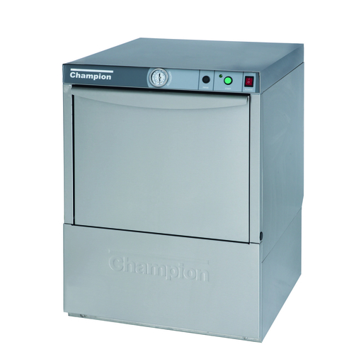 Champion UL-130 Dishwasher Undercounter 24W x 25D x 33-3/4H Low Temp Chemical Sanitizing 21 Racks Hour Capacity