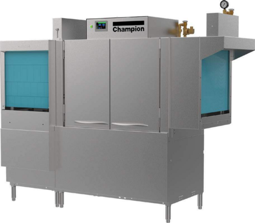 Champion 76 PRO-FF Pro Series Conveyor Dishwasher 76W Energy Star Made in USA High Efficiency 255 Racks Per Hour