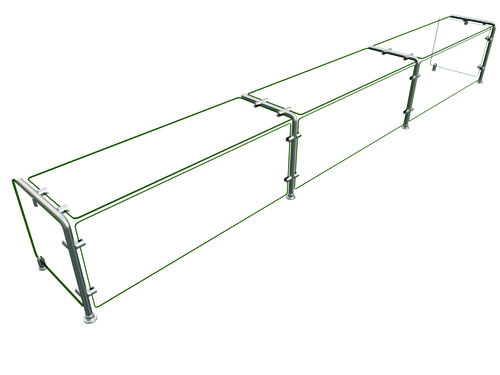 Hatco EP11 Flav-R-Shield Food Shield Full Service 120W x 15D x 18H Heat Tempered Glass Construction