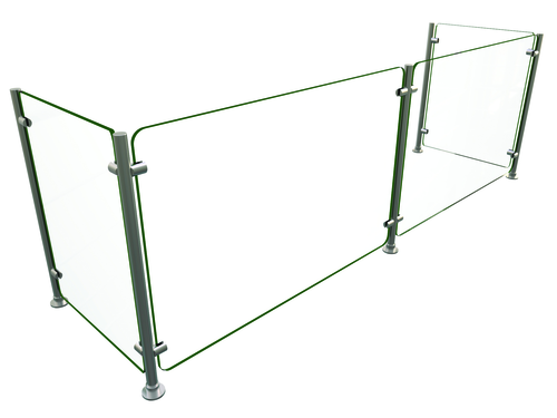 Hatco EP5-72 Flav-R-Shield EP5 Food Shield Full Service 72W x 18D x 25H Heat Tempered Glass Construction