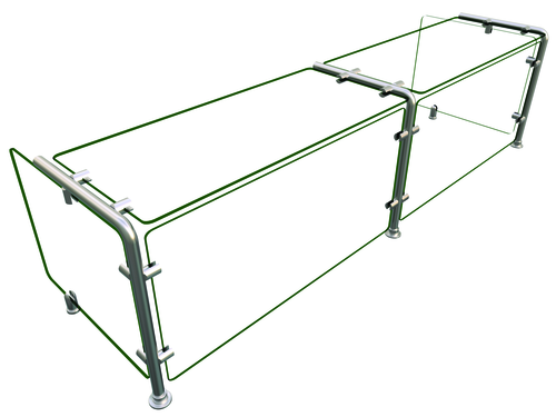 Hatco EP11-06018 Flav-R-Shield EP11 Food Shield 60W x 18D x 18H Heat Tempered Glass Construction