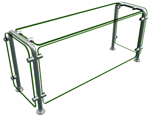 Hatco ED20-03612 Flav-R-Shield ED20 Food Shield Full Service 36W x 12D x 18H Heat Tempered Glass Construction