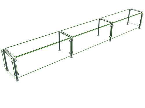 Hatco ED20-13215 Flav-R-Shield ED20 Food Shield Full Service 132W x 15D x 18H Heat Tempered Glass Construction