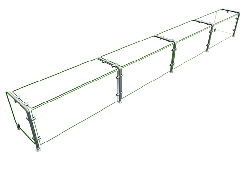 Hatco EP11-14415 Flav-R-Shield EP11 Food Shield Full Service 144W x 15D x 18H Heat Tempered Glass Construction