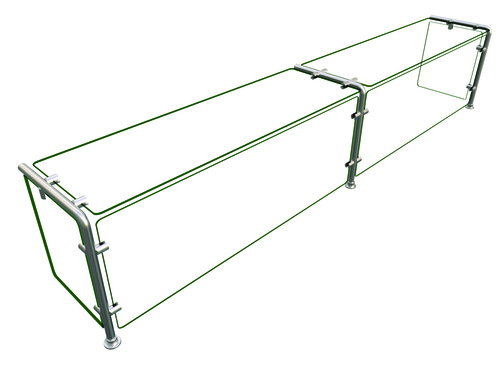 Hatco EP11-08412 Flav-R-Shield EP11 Food Shield 84W x 12D x 18H Heat Tempered Glass Stainless Steel Posts NSF