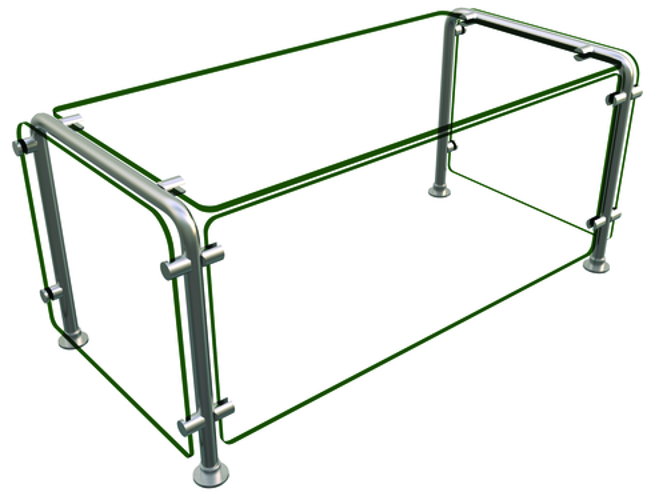 Hatco ED20-03618 Flav-R-Shield ED20 Food Shield Full Service 36W x 18D x 18H Heat Tempered Glass Construction