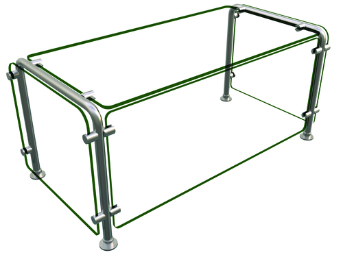 Hatco ED20-03618 Flav-R-Shield ED20 Food Shield Full Service 36W x 18D x 18H Heat Tempered Glass Construction