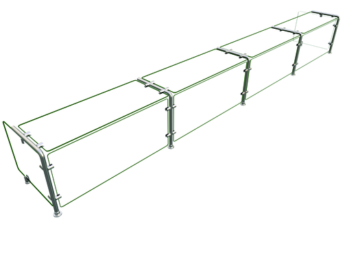 Hatco EP11-13218 Flav-R-Shield EP11 Food Shield Full Service 132W x 18D x 18H Heat Tempered Glass Construction