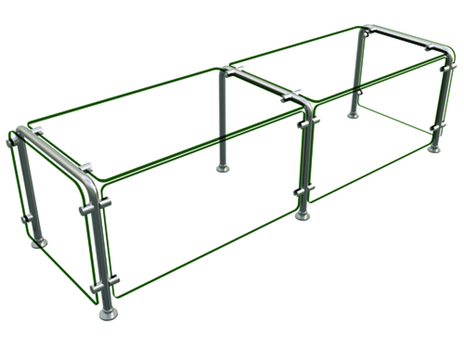 Hatco ED20-06018 Flav-R-Shield ED20 Food Shield Full Service 60W x 18D x 18H Heat Tempered Glass Construction
