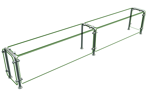 Hatco ED20-09612 Flav-R-Shield ED20 Food Shield Full Service 96W x 12D x 18H Heat Tempered Glass Construction