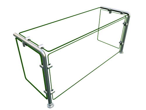 Hatco EP11-03612 Flav-R-Shield EP11 Food Shield Full Service 36W x 12D x 18H Heat Tempered Glass Construction