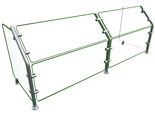 Hatco EP36-60 Flav-R-Shield EP36 Food Shield Full Service 60W x 18D x 22H Heat Tempered Glass Construction