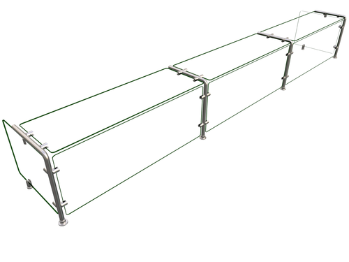 Hatco EP11 Flav-R-Shield Food Shield Full Service 120W x 18D x 18H Heat Tempered Glass NSF Certified