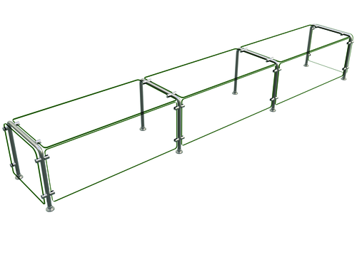 Hatco ED20 Flav-R-Shield Food Shield Full Service 120W x 18D x 18H Heat Tempered Glass NSF Certified