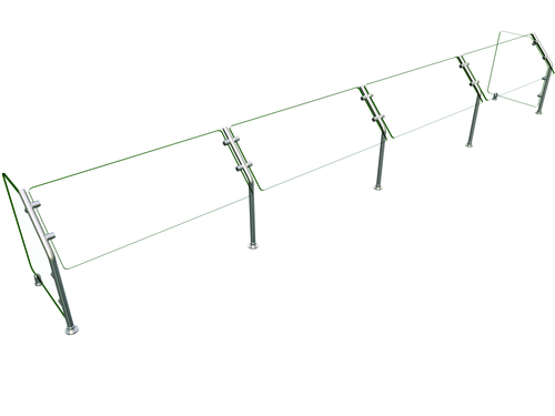 Hatco ES31-144 Flav-R-Shield ES31 Food Shield 144W x 18D x 22H Heat Tempered Glass Construction NSF Certified