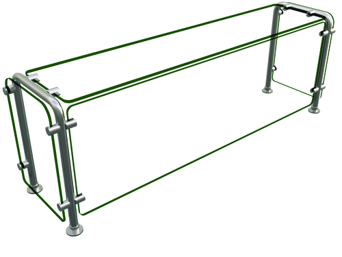 Hatco ED20-04812 Flav-R-Shield ED20 Food Shield Full Service 48W x 12D x 18H Heat Tempered Glass Construction