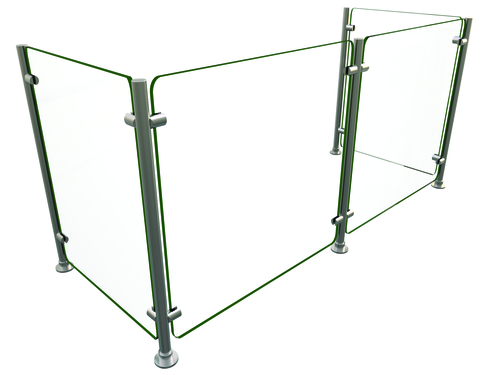 Hatco EP5-48 Flav-R-Shield EP5 Food Shield Full Service 48W x 18D x 25H Heat Tempered Glass Construction