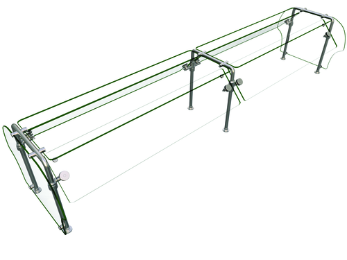 Hatco ES92-108 Flav-R-Shield ES92 Food Shield Double Sided Self Service 108W x 38D x 23H Heat Tempered Glass