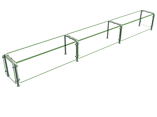 Hatco ED20-14415 Flav-R-Shield ED20 Food Shield Full Service 144W x 15D x 18H Heat Tempered Glass Construction