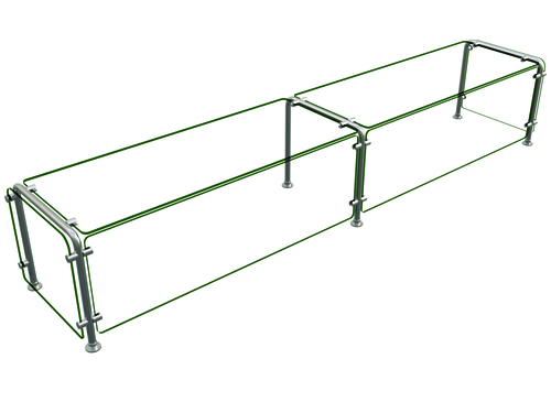 Hatco ED20-09618 Flav-R-Shield ED20 Food Shield 96W x 18D x 18H Heat Tempered Glass Construction NSF Certified