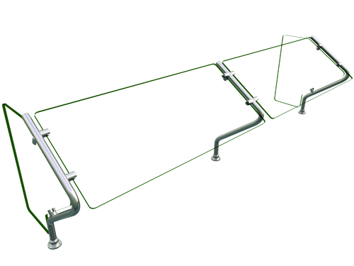 Hatco ES67-72 Flav-R-Shield ES67 Food Shield Self Service 72W x 20D x 22H Heat Tempered Glass NSF Certified