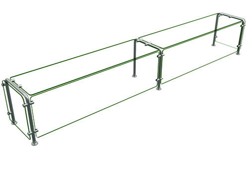 Hatco ED20 Flav-R-Shield Food Shield Full Service 108W x 15D x 18H Heat Tempered Glass Construction