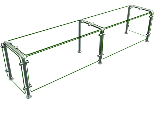 Hatco ED20-07215 Flav-R-Shield ED20 Food Shield Full Service 72W x 15D x 18H Heat Tempered Glass Construction