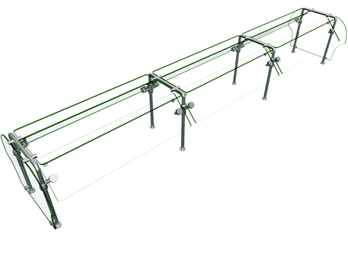 Hatco ES92-132 Flav-R-Shield ES92 Food Shield Double Sided Self Service 132W x 38D x 23H Heat Tempered Glass