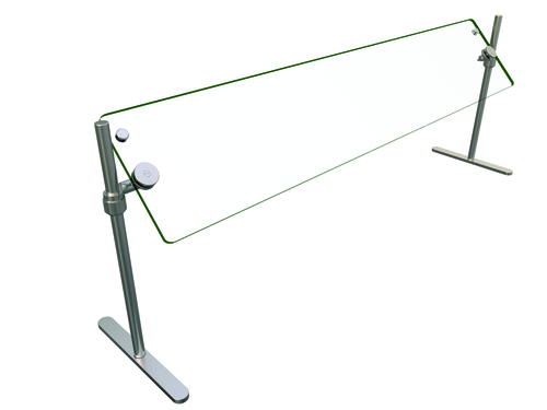 Hatco ORBIT720-60 Flav-R-Shield Portable Food Shield 60W x 14D x 23H Heat Tempered Glass Adjustable Front Panel