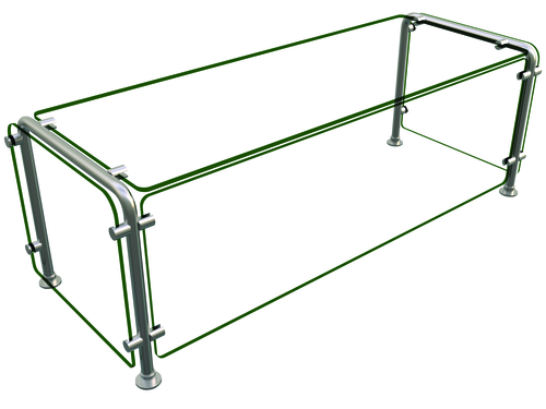 Hatco ED20-04818 Flav-R-Shield ED20 Food Shield 48W x 18D x 18H Heat Tempered Glass Construction NSF Certified