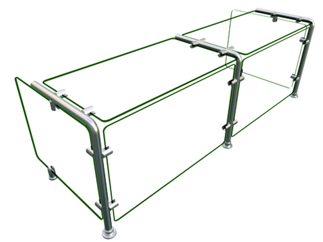 Hatco EP11-04818 Flav-R-Shield EP11 Food Shield 48W x 18D x 18H Heat Tempered Glass NSF Certified USA Made