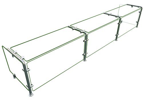 Hatco EP11-09618 Flav-R-Shield EP11 Food Shield 96W x 18D x 18H Heat Tempered Glass NSF Certified USA Made