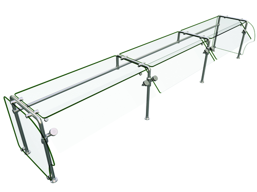 Hatco ES90-120 Flav-R-Shield ES90 Food Shield 120W x 24D x 22H Heat Tempered Glass Self Service NSF Certified