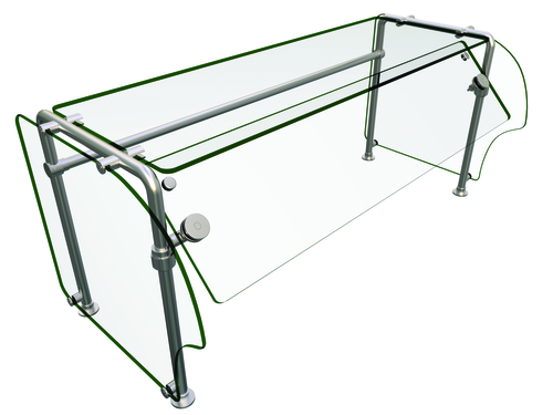 Hatco ES90-48 Flav-R-Shield ES90 Food Shield Self-Service 48W x 24D x 22.63H Heat Tempered Glass Construction