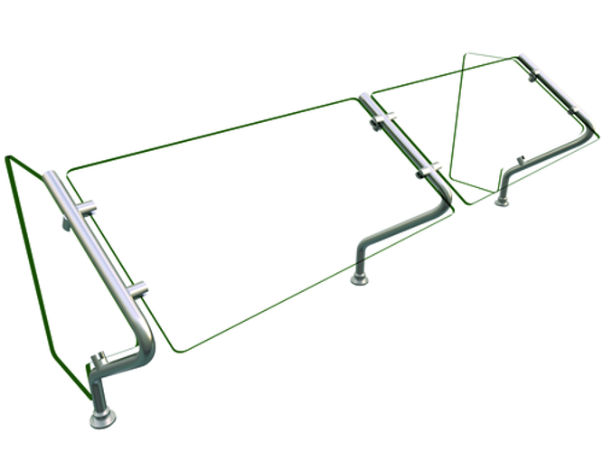 Hatco ES67-60 Flav-R-Shield ES67 Food Shield Self Service 60W x 20D x 22H Heat Tempered Glass Construction
