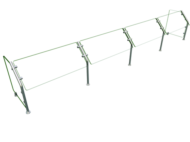 Hatco ES31 Flav-R-Shield Food Shield Self Service 132W x 18D x 22H Heat Tempered Glass Construction