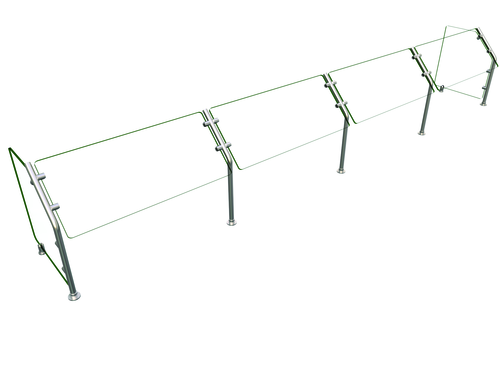 Hatco ES31 Flav-R-Shield Food Shield Self Service 132W x 18D x 22H Heat Tempered Glass Construction